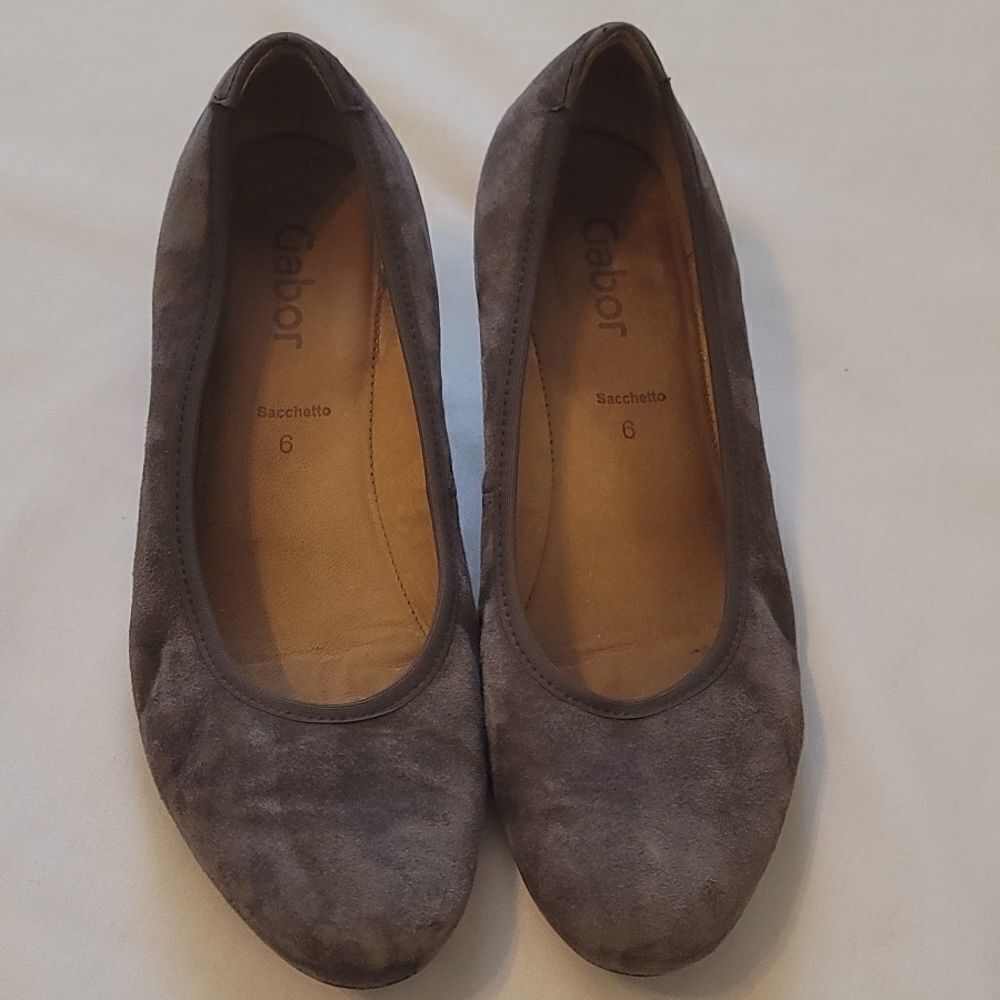 Gabor Sacchetto suede wedges- grey 6